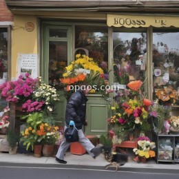 花店不开了，老板娘跟人跑了。